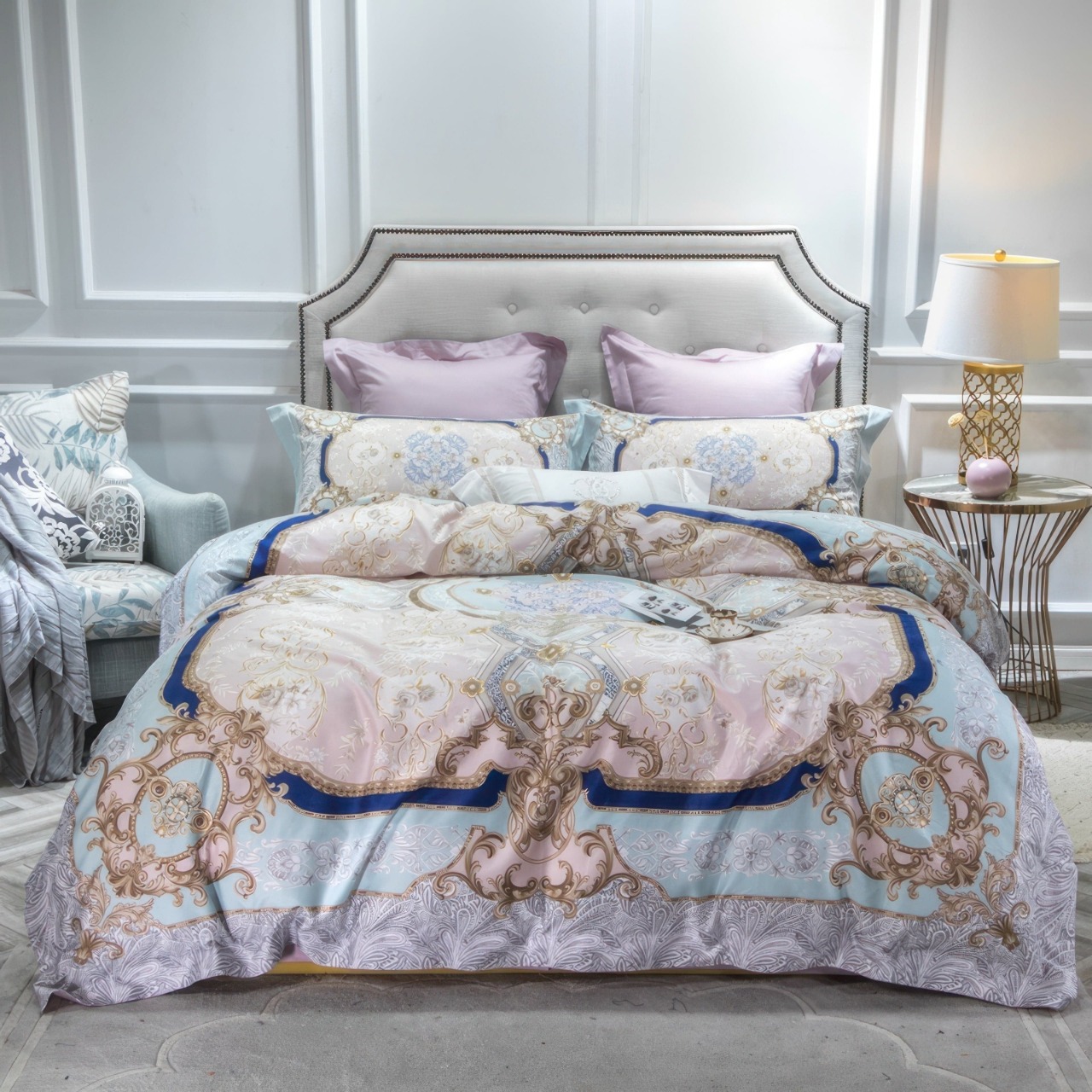 All-Cotton Reactive Printed Bedding Set